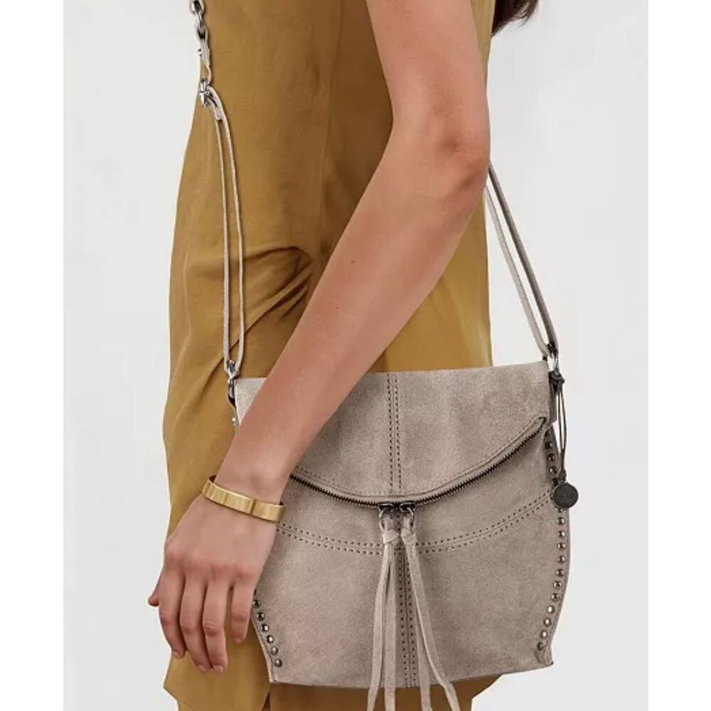 THE SAK - "Silverlake" Crossbody in Blue Pebbled Leather w/Studded Detailing - Picture 13 of 16